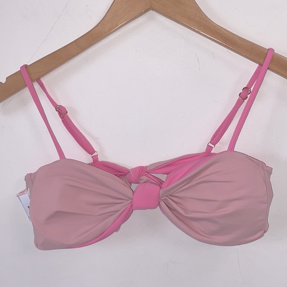 (A21) NEW Kya Reversible Knot pink/mauve Bikini Top ONLY, Size Medium, NWOT - Picture 9 of 10